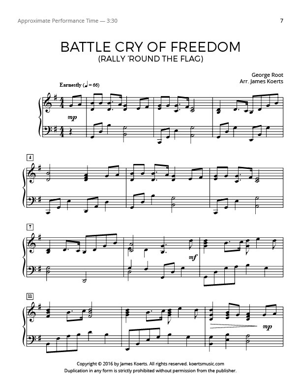 Battle Cry of Freedom - Beth's Notes