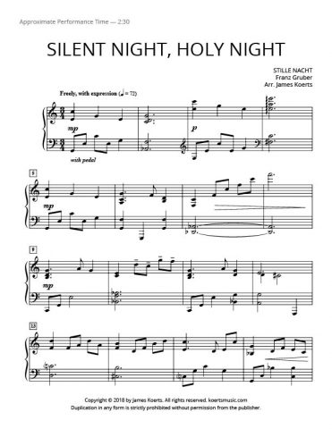 Super Partituras - Silent Night Holy Night (Temas), com cifra