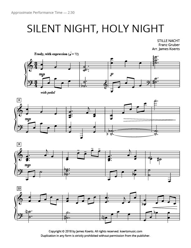 Silent Night, Holy Night (Easy Piano Play Songs) See more
