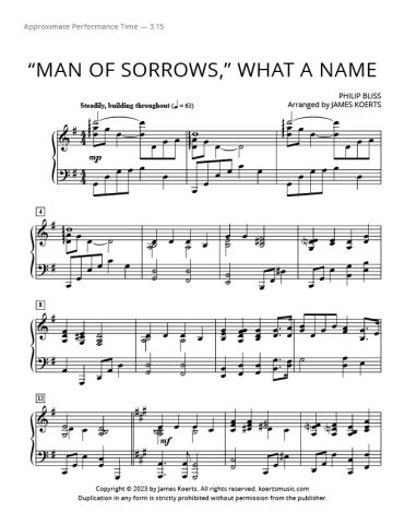 “Man of Sorrows,” What a Name